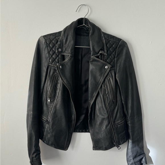 All Saints Jackets & Blazers - All Saints Black Leather Jacket